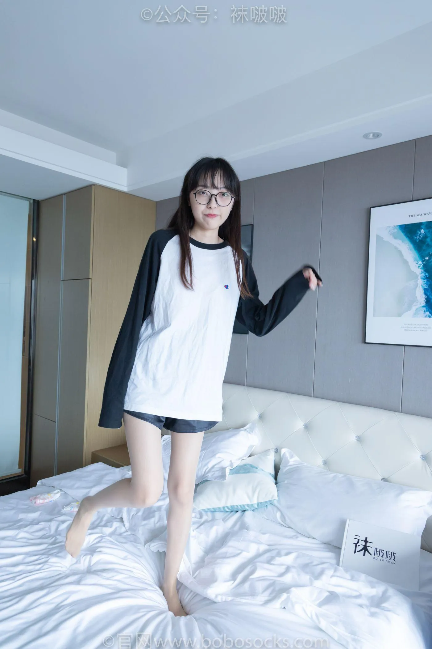 [BoBoSocks袜啵啵]NO.015 稚予-阿迪板鞋、白色短棉袜、肉丝 [135P]插图9